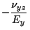 $\displaystyle - \frac{ \nu_{yz} }{ E_{y} }$