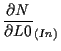 $\displaystyle \frac{ \partial N }{ \partial L0 } _{(In)}$