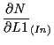 $\displaystyle \frac{ \partial N }{ \partial L1 } _{(In)}$