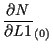 $\displaystyle \frac{ \partial N }{ \partial L1 } _{(0)}$