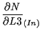 $\displaystyle \frac{ \partial N }{ \partial L3 } _{(In)}$