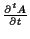 $ \frac{ \partial {}^{t} A }{ \partial t } $