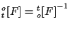 $\displaystyle {}_{t}^{o} [ F ] = { {}_{o}^{t} [ F ] } ^ { -1 }$