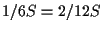 $\displaystyle 1/6 S
=
2/12 S$