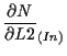 $\displaystyle \frac{ \partial N }{ \partial L2 } _{(In)}$