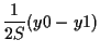 $\displaystyle \frac{1}{2 S} (y0 - y1)$