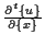 $ \frac{ \partial {}^{t} \{ u \} }{ \partial \{ x \} } $